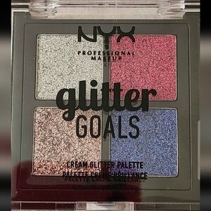 NYX Glitter Goals Eyeshadow Palette - Pink, Silver, Blue, Gold